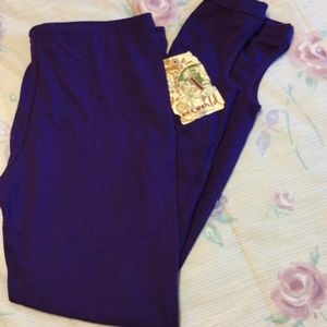 New Oneworld leggings stirrup sz med purple